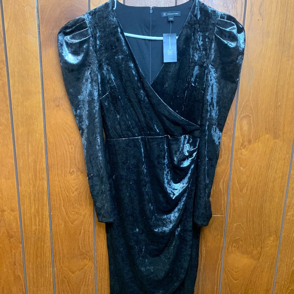 INC International Concept SILVER/BLACK DRESS | S